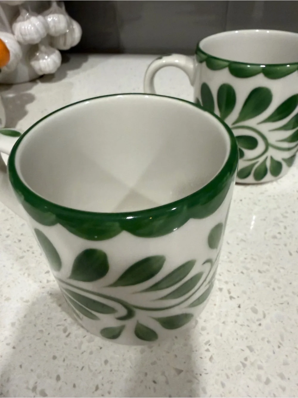 Pottery Barn Puebla Porcelain Mugs - Set Of 4